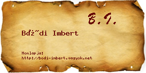 Bódi Imbert névjegykártya